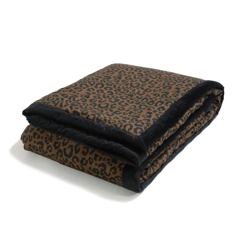 Warme Decke Velvet LEOPARD CHOCO - XL - 140 x 200 cm_Hauptbild