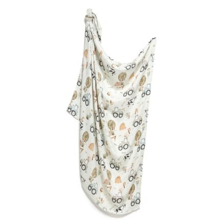 Pucktuch Bambus Musselin ABC FARM - 115 x 140 cm_Hauptbild
