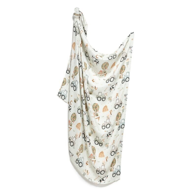 Pucktuch Bambus Musselin ABC FARM - 115 x 140 cm_Hauptbild