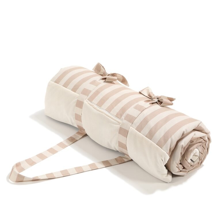Picknickdecke STRIPES BEIGE - XXL - 180 x 190 cm_Hauptbild