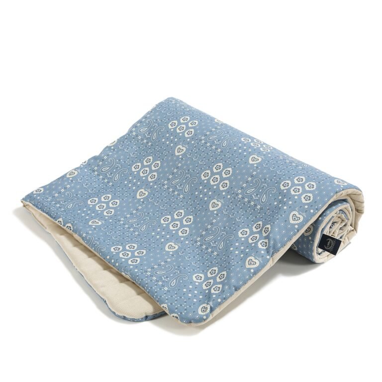 Warme Decke Velvet BANDANA DENIM - L - 110 x 140 cm_Hauptbild