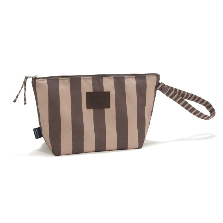 Wasserdichter Kulturbeutel STRIPES BROWN - M_Hauptbild