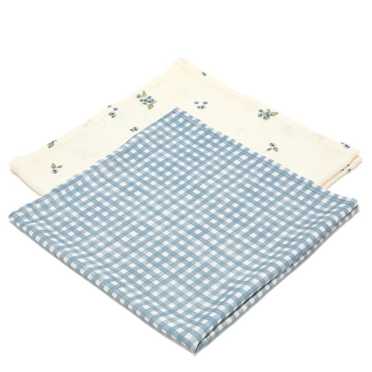 Windeln Set Bambus BERRY VICHY - S - 70 x 70 cm_Hauptbild