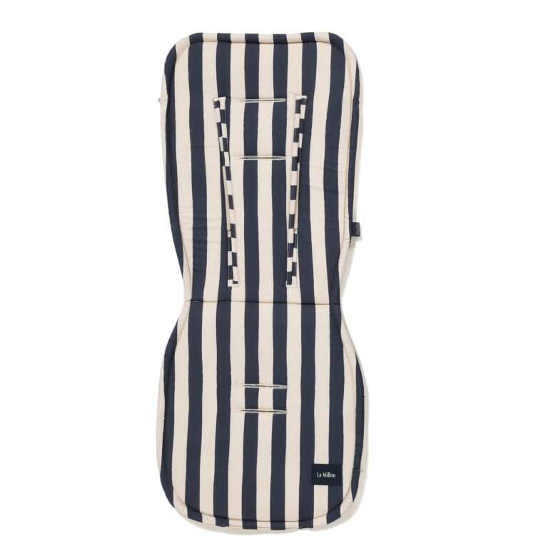 Kinderwagenauflage Baumwolle Velvet Multi STRIPES NAVY_Hauptbild
