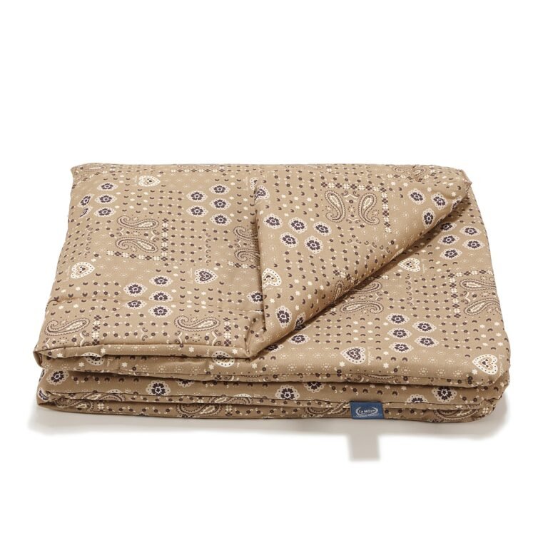 Bettdecke Baumwolle BANDANA MOCCA - M - 80 x 100 cm_Hauptbild