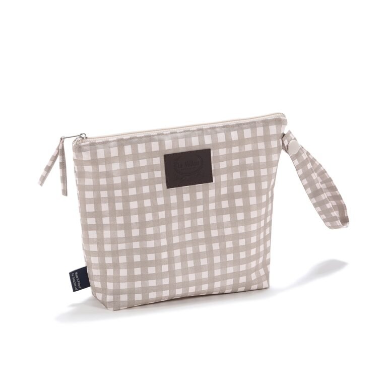 Wasserdichter Kulturbeutel BEIGE VICHY - M_Hauptbild