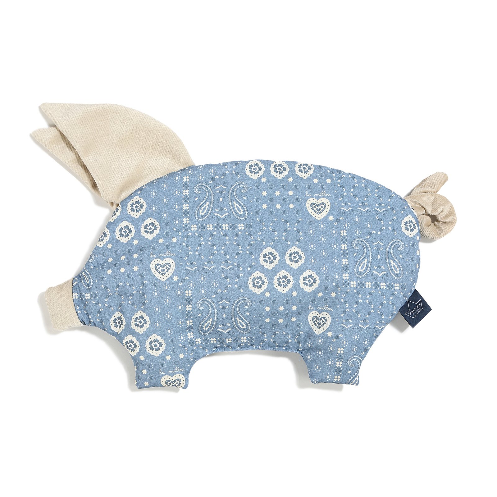 EZ00121824_1 Kopfkissen Sleepy Pig Velvet BANDANA DENIM_Hauptbild
