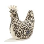 Oma Dana's Henne Kissen Bambus LEOPARD CREAM_Hauptbild
