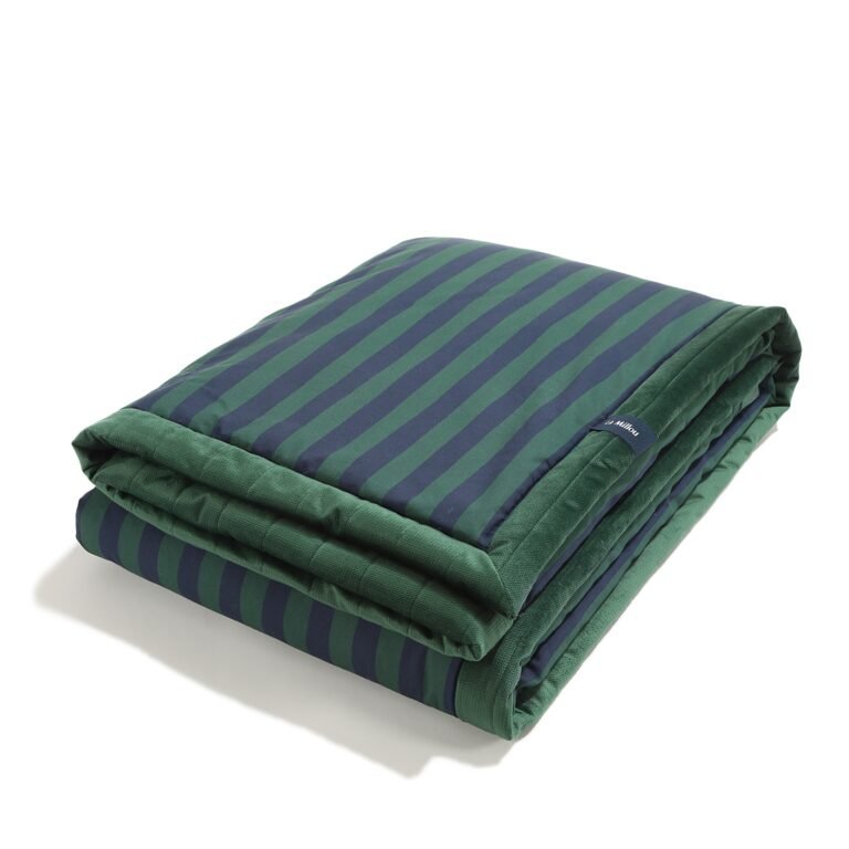 Warme Decke Velvet STRIPES GREEN - XL - 140 x 200 cm_Hauptbild