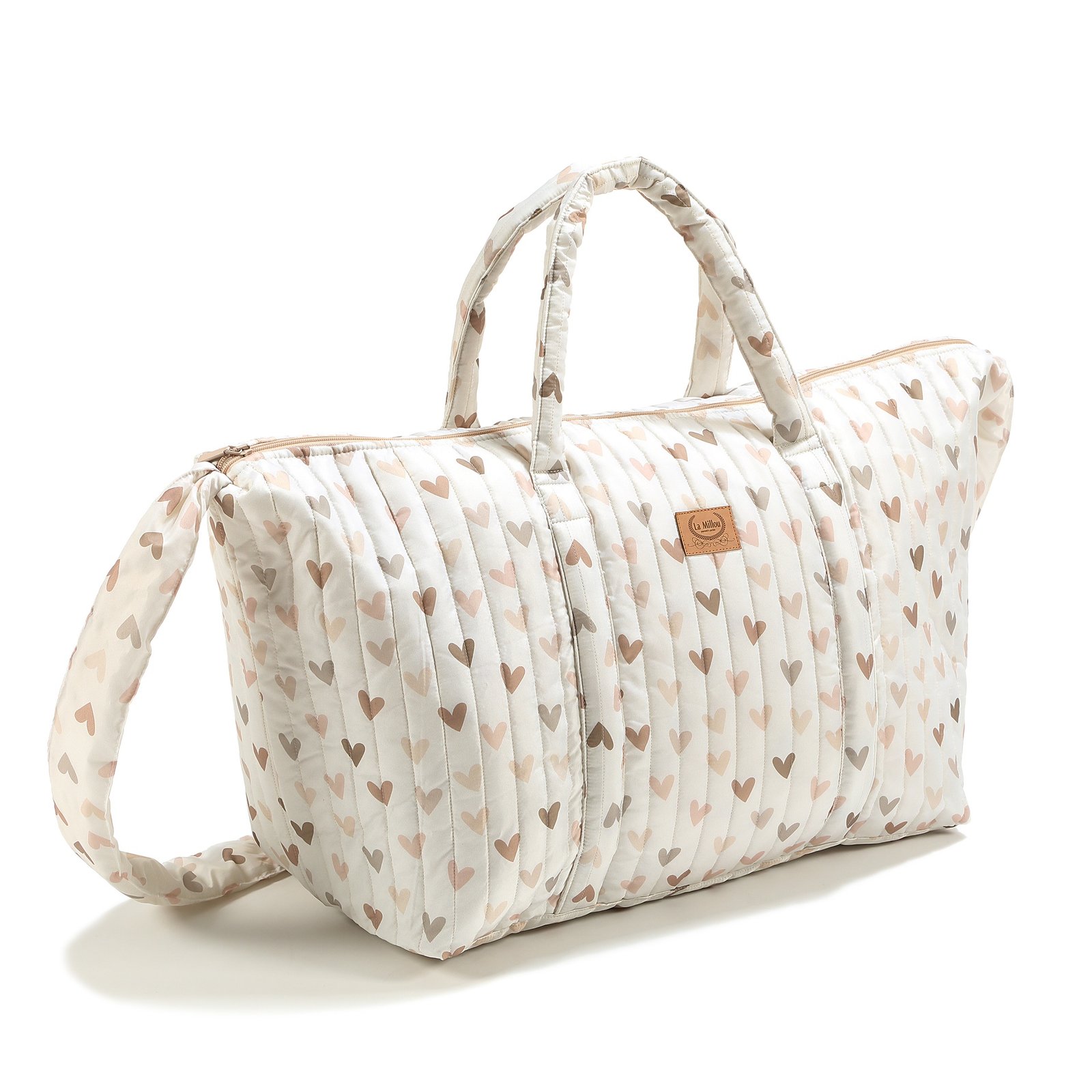 EZ00121342_1 Wochenendtasche Nylon HEARTBEAT BEIGE_Hauptbild