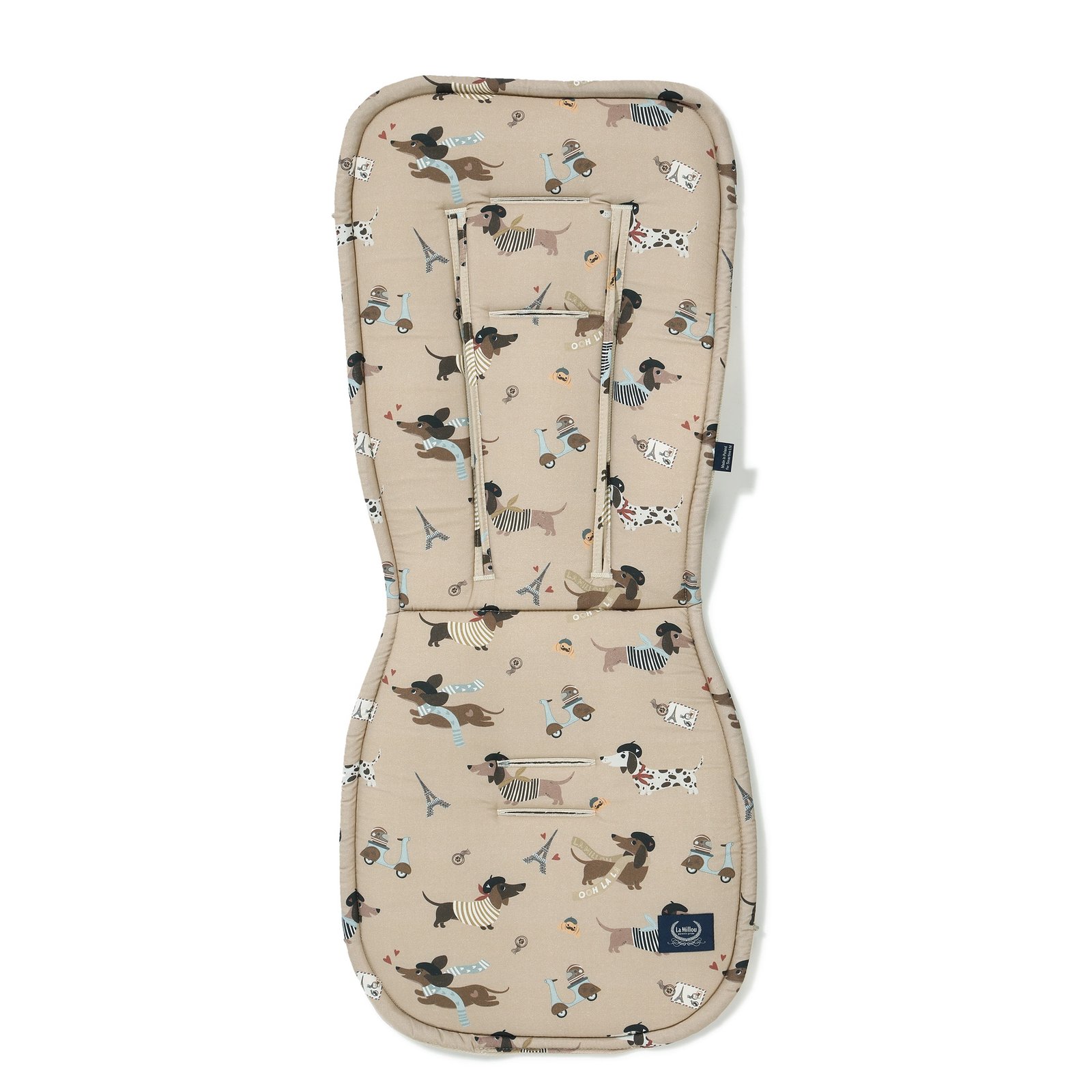 EZ00121650_1 Kinderwagenauflage Baumwolle Velvet Multi PIERRE THE DOG_Hauptbild