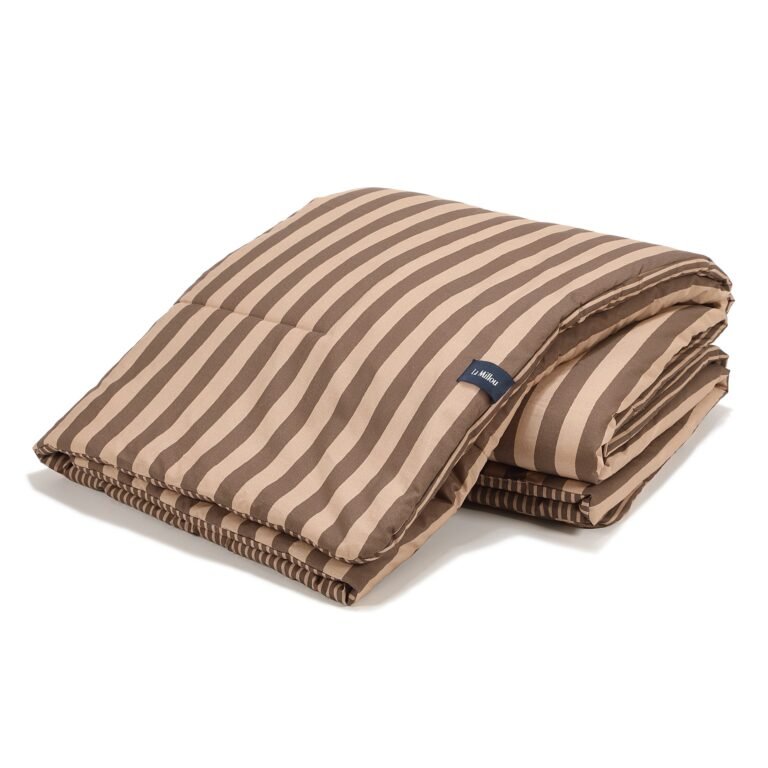Bettdecke Baumwolle STRIPES BROWN - XL - 150 x 200 cm_Hauptbild