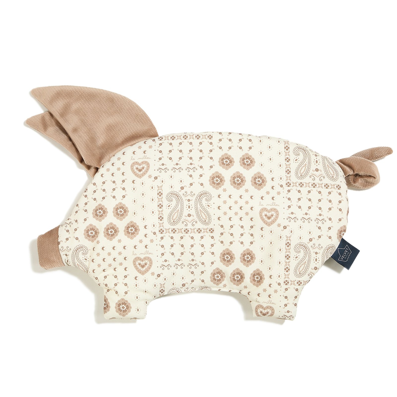 EZ00121823_1 Kopfkissen Sleepy Pig Velvet BANDANA CREAM_Hauptbild