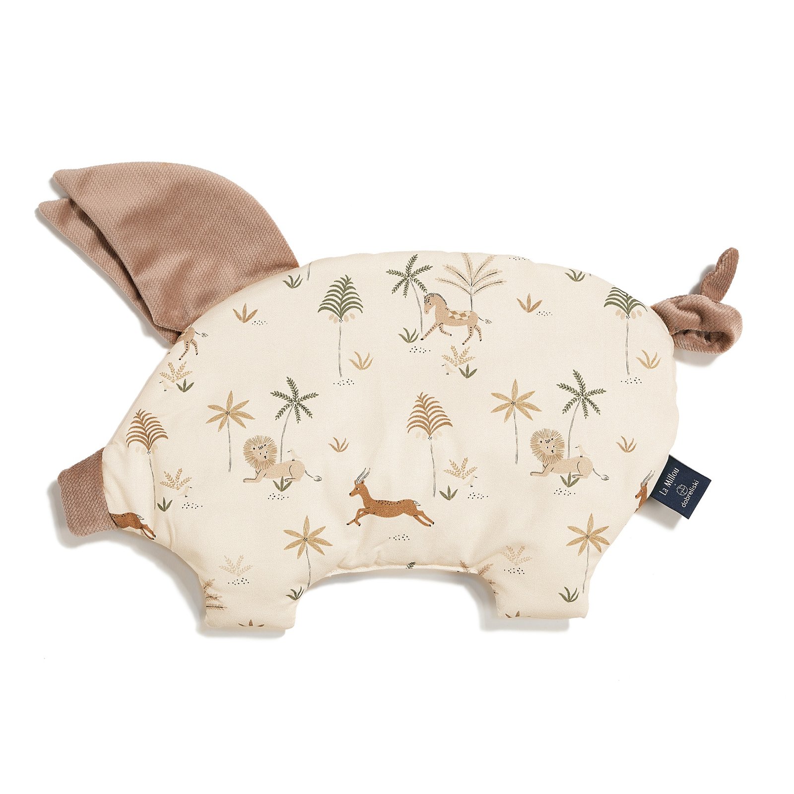 EZ00121604_1 Kopfkissen Sleepy Pig Velvet LITTLE SAVANNAH_Hauptbild