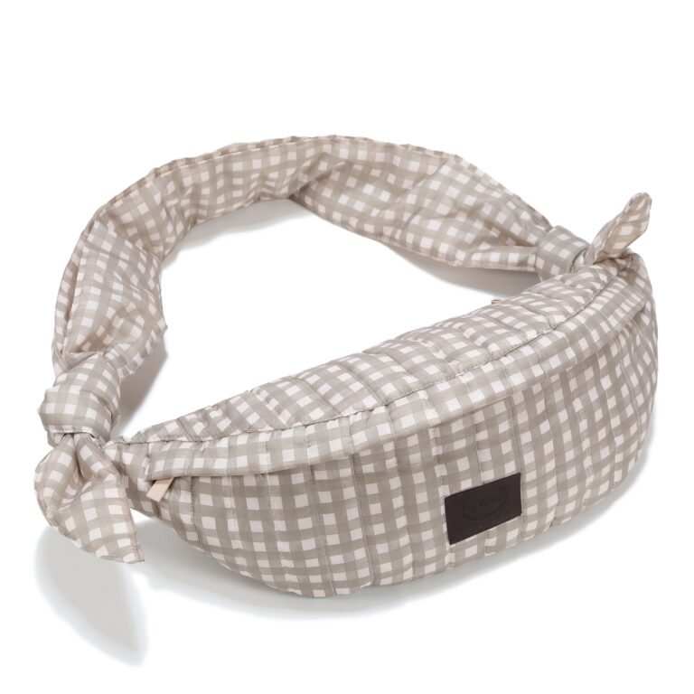 Bauchtasche aus Nylon BEIGE VICHY_Hauptbild