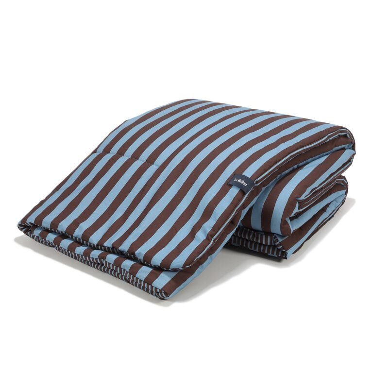 Bettdecke Baumwolle STRIPES BLUE - XL - 150 x 200 cm_Hauptbild