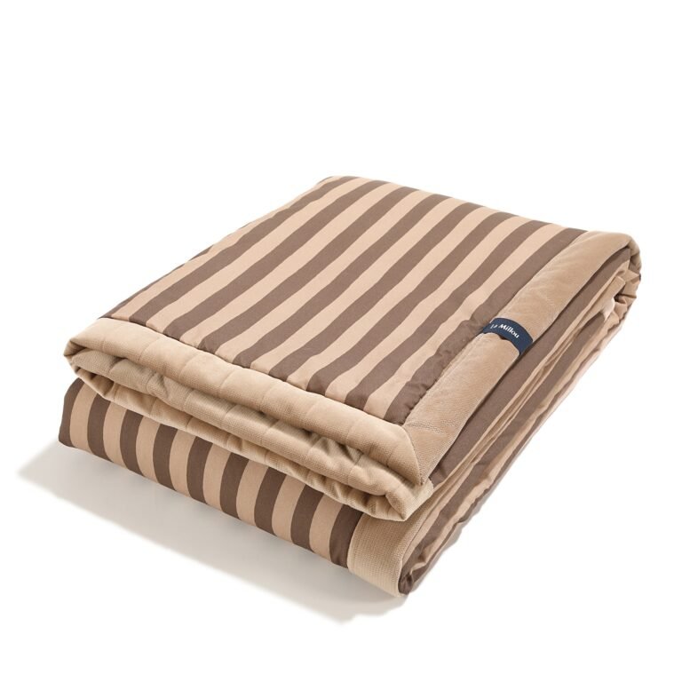 Warme Decke Velvet STRIPES BROWN - XL - 140 x 200 cm_Hauptbild