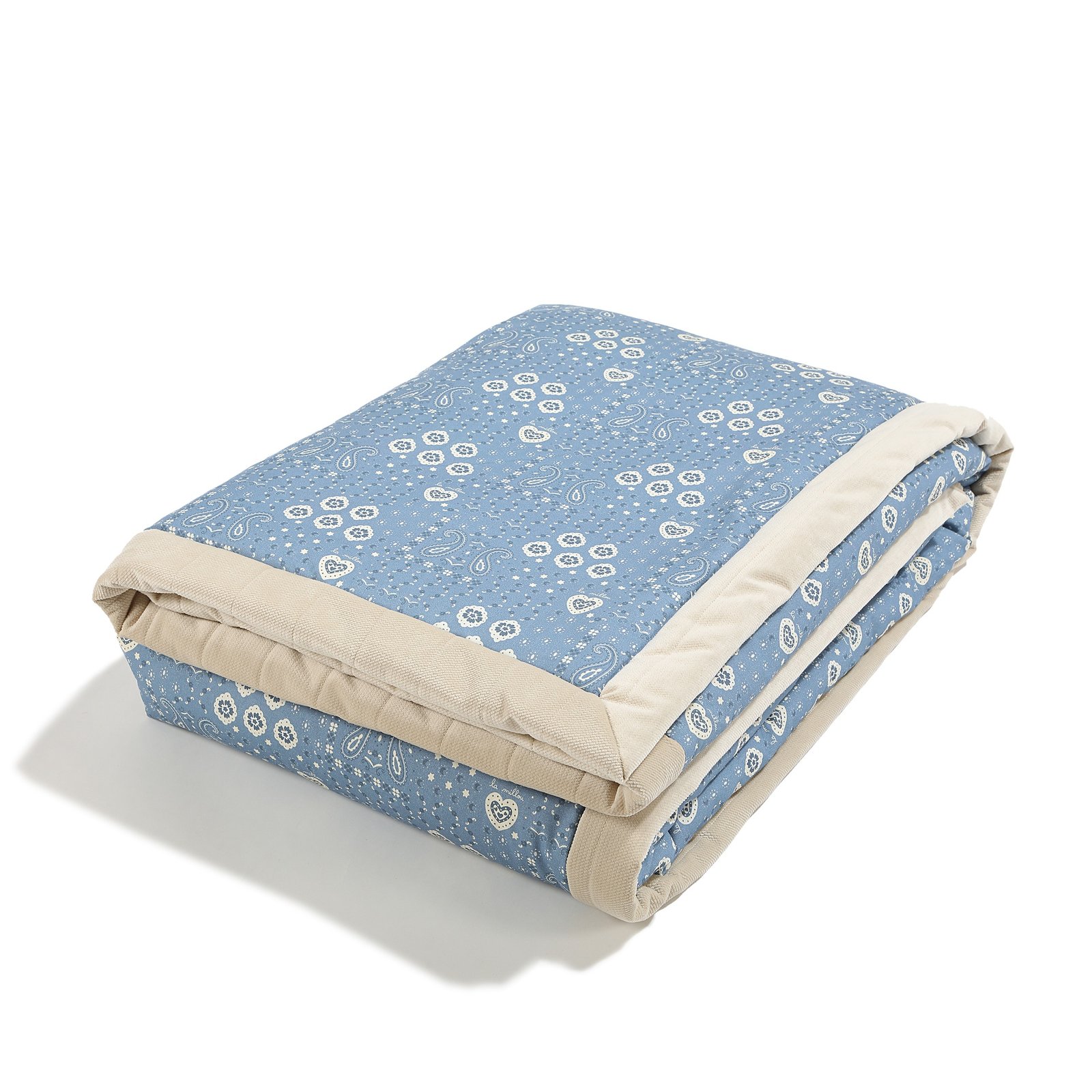 EZ00121801_1 Warme Decke Velvet BANDANA DENIM - XL - 140 x 200 cm_Hauptbild
