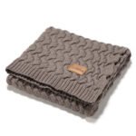 Warme Decke Merino 100% STONED BROWN - S - 85 x 85 cm_Hauptbild