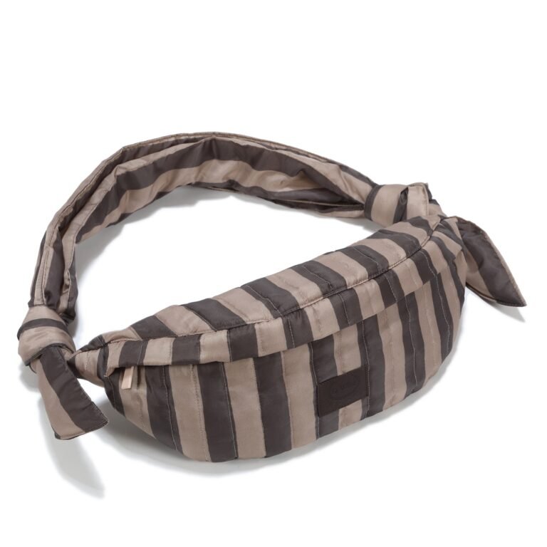 Bauchtasche aus Nylon STRIPES BROWN_Hauptbild