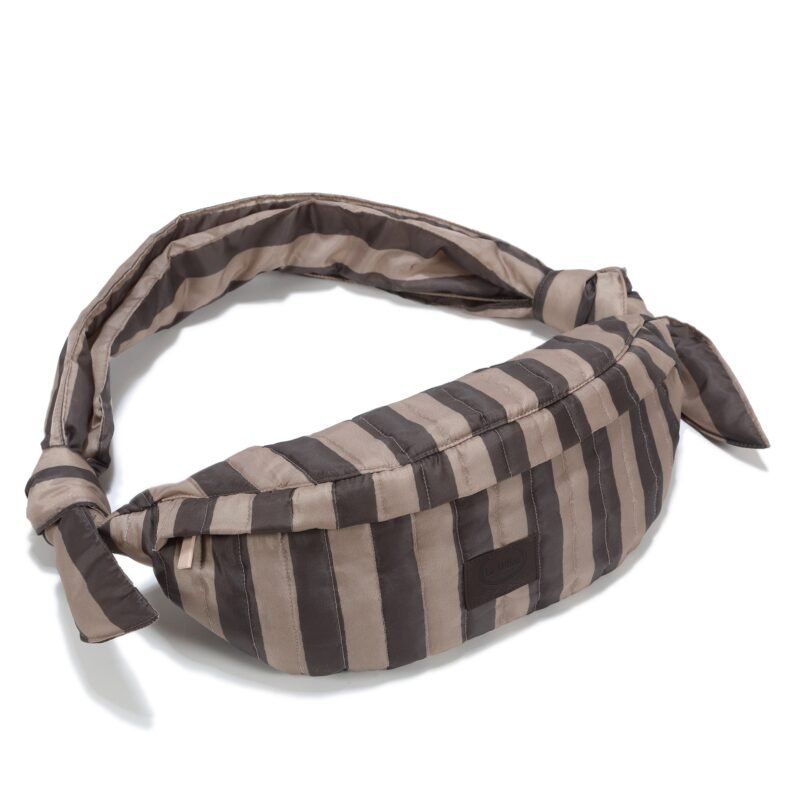 Bauchtasche aus Nylon STRIPES BROWN_Hauptbild