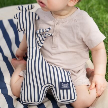 Giraffe Rattle Baumwolle STRIPES NAVY Zusatzbild 1